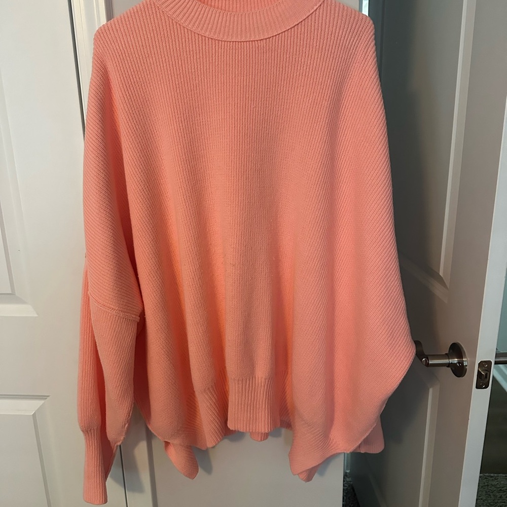 Free People Coral Cowl Neck Sweater